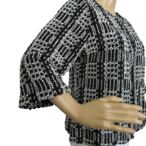 Joseph Ribkoff Waffle Pattern Open Front Blazer Jacket - Picture 3 of 6